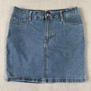 Lee‎ Riders Denim Skirt Women 14 Mini Y2K 90s Western Cowgirl Ranch